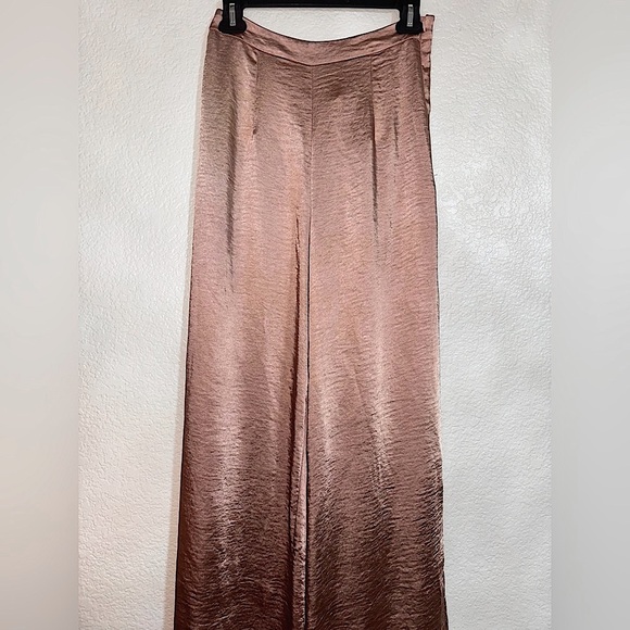Nasty Gal Pants - Nasty Gal light pink rose~ satin trousers/pants, brand new with tags, size 2